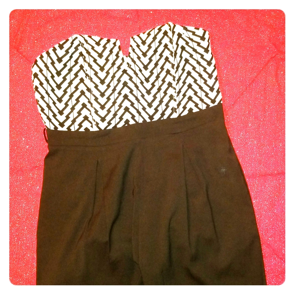 Womens Black and white jumpsuit